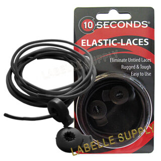 196670036 10 Seconds Lockable Elastic Laces Black - LaBelle Supply