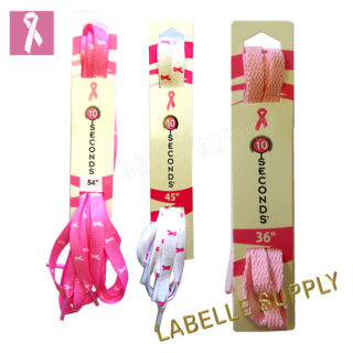 TS Pink and White Flat Laces - LaBelle Supply all rights reserved