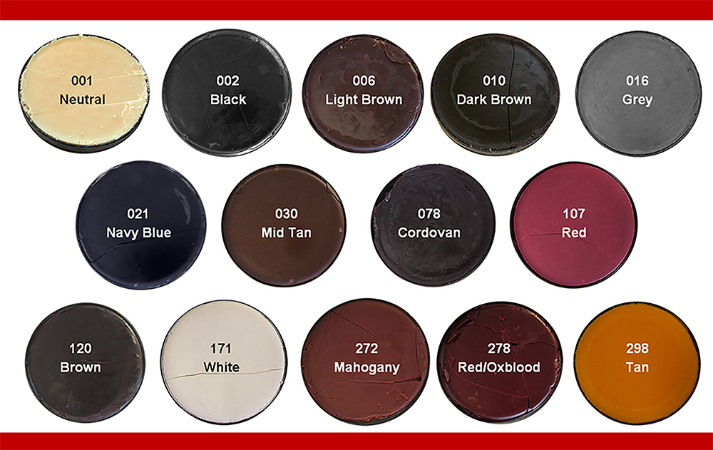 263512001 Angelus Wax 3 oz Colour Chart - LaBelle Supply