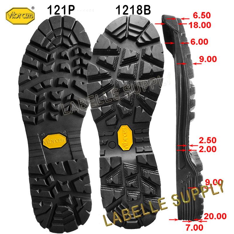 296019040 Vibram Cupped Full Soles 121P and 1218B