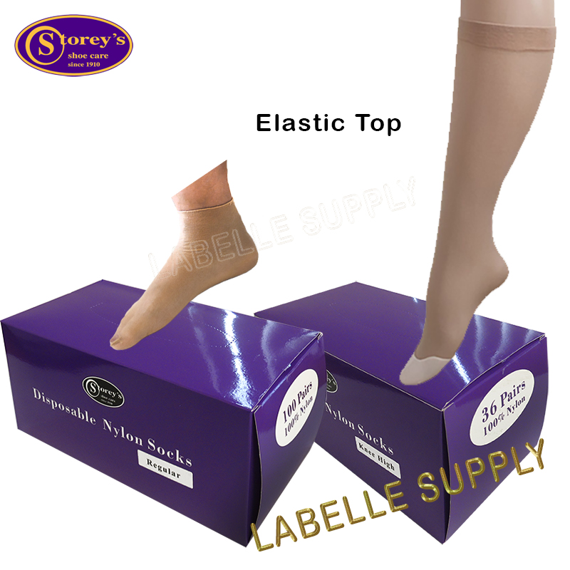 296312036 Storey's Disposable Nylon Socks - 2 Types