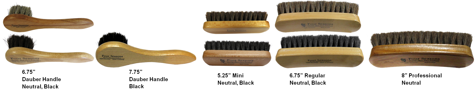 Horsehair-Brushes 5 items